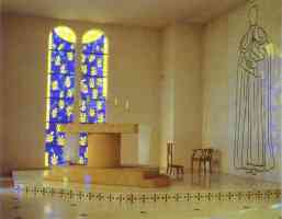 interior of the chapel of the rosary vence