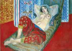 odalisque in red panties