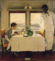 boy in a dining car