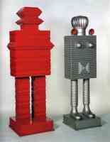 red and silver robots