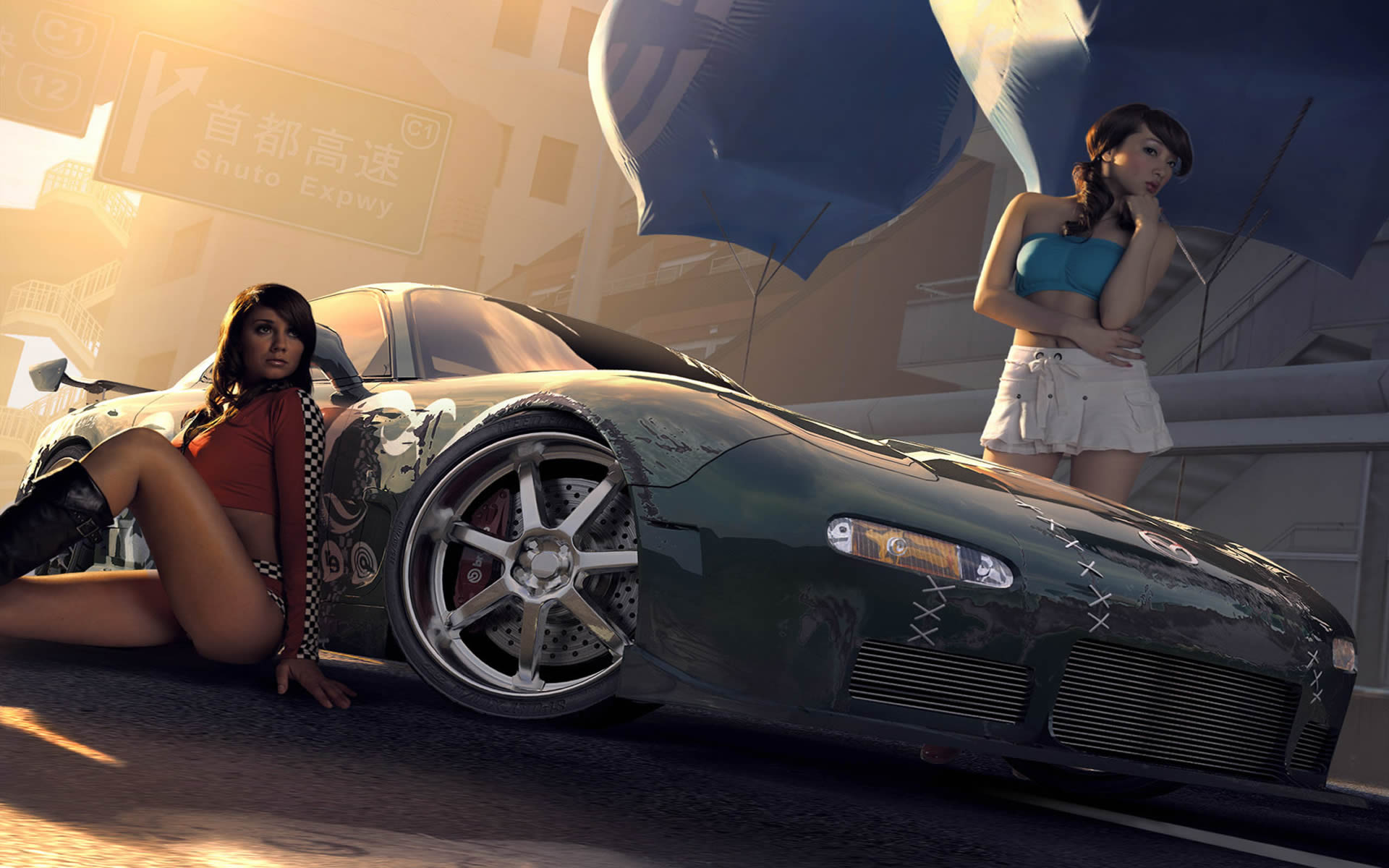2 Sexy Girls Need For Speed Prostreet Wallpaper