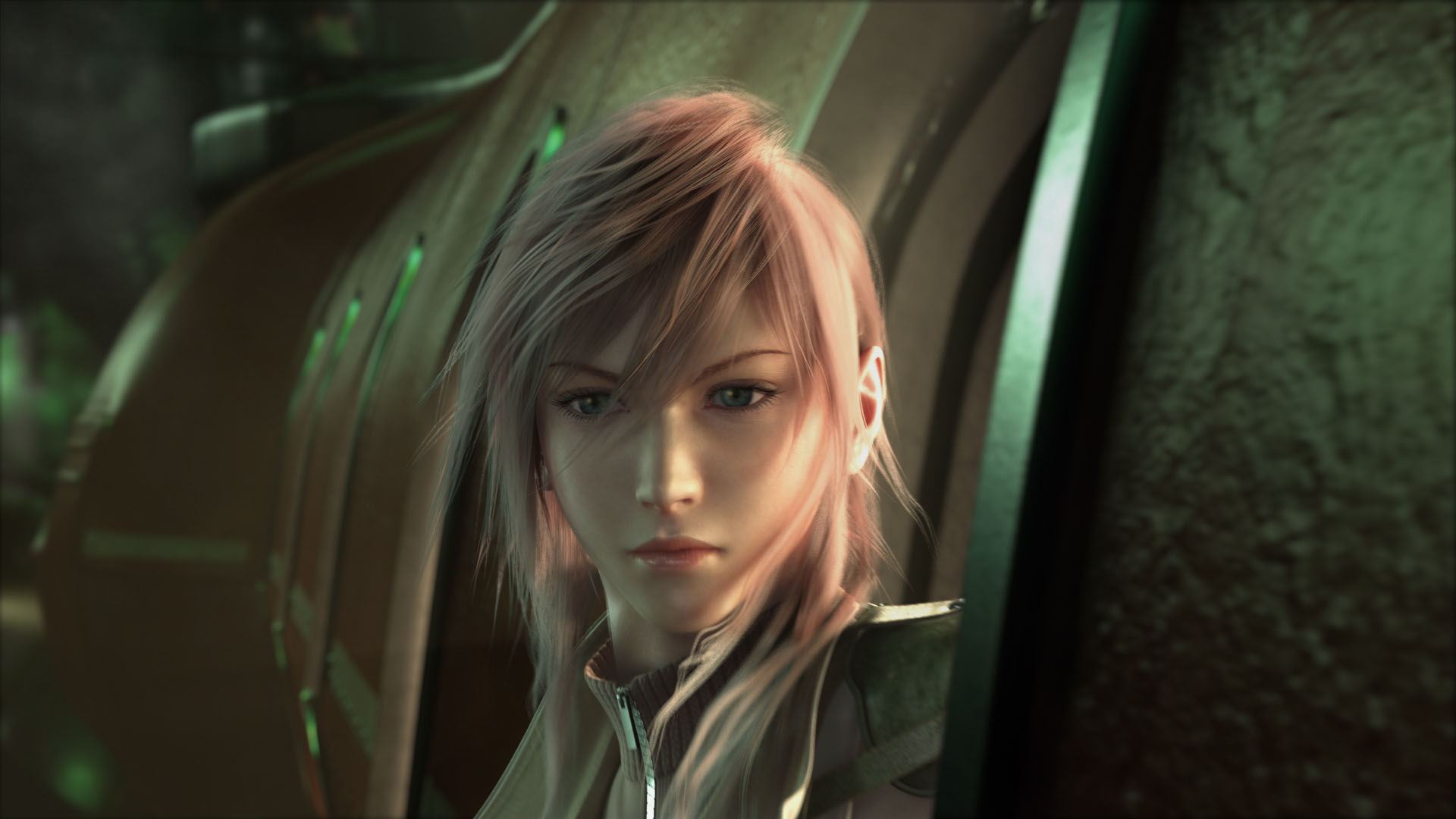 Lightning Looking Out The Train - Final Fantasy 13 Wallpaper