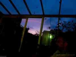 purple sky from conservatory