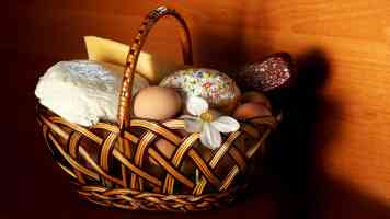 basket of easter food