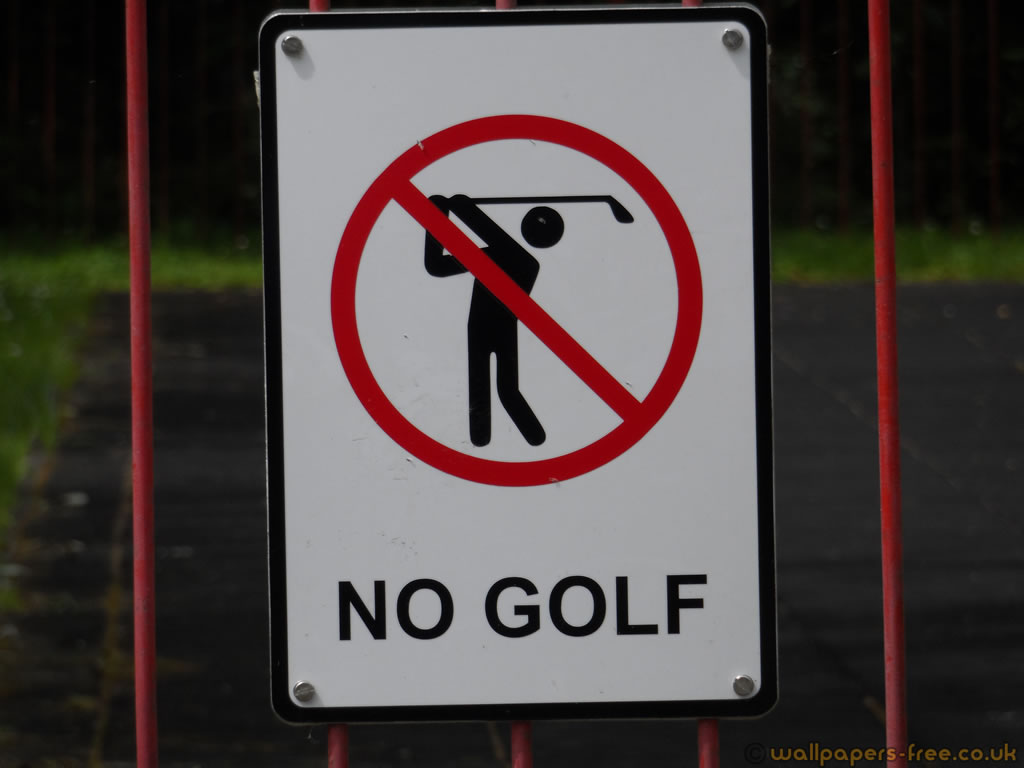 No Golf - Warning Signs And Symbols