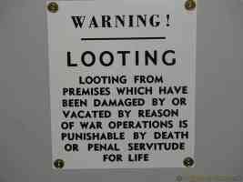 warning looting