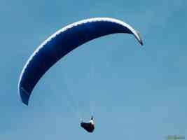 blue paraglider