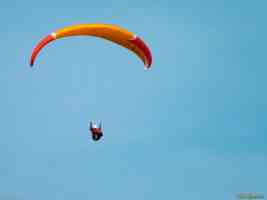 orange paraglider