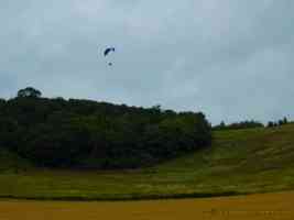 paraglider on the kent north downs