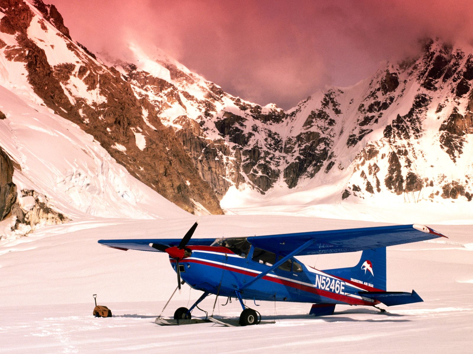 Cessna 185 Ski Plane Mount McKinley Alaska