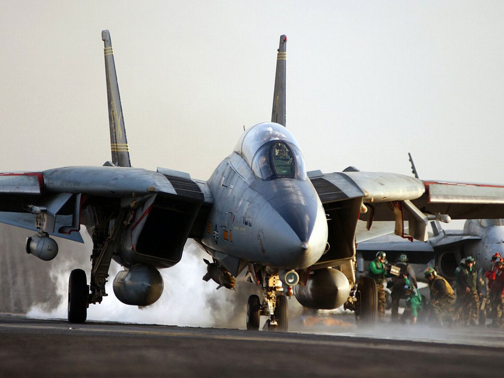 F14 Tomcat Take Off From Carrier