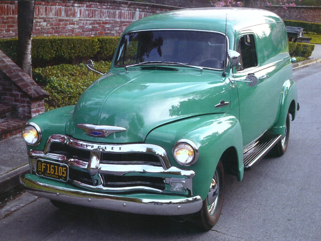 1955 Chevrolet 3100 Half Ton Panel Truck Green Fvl - Cars Wallpaper