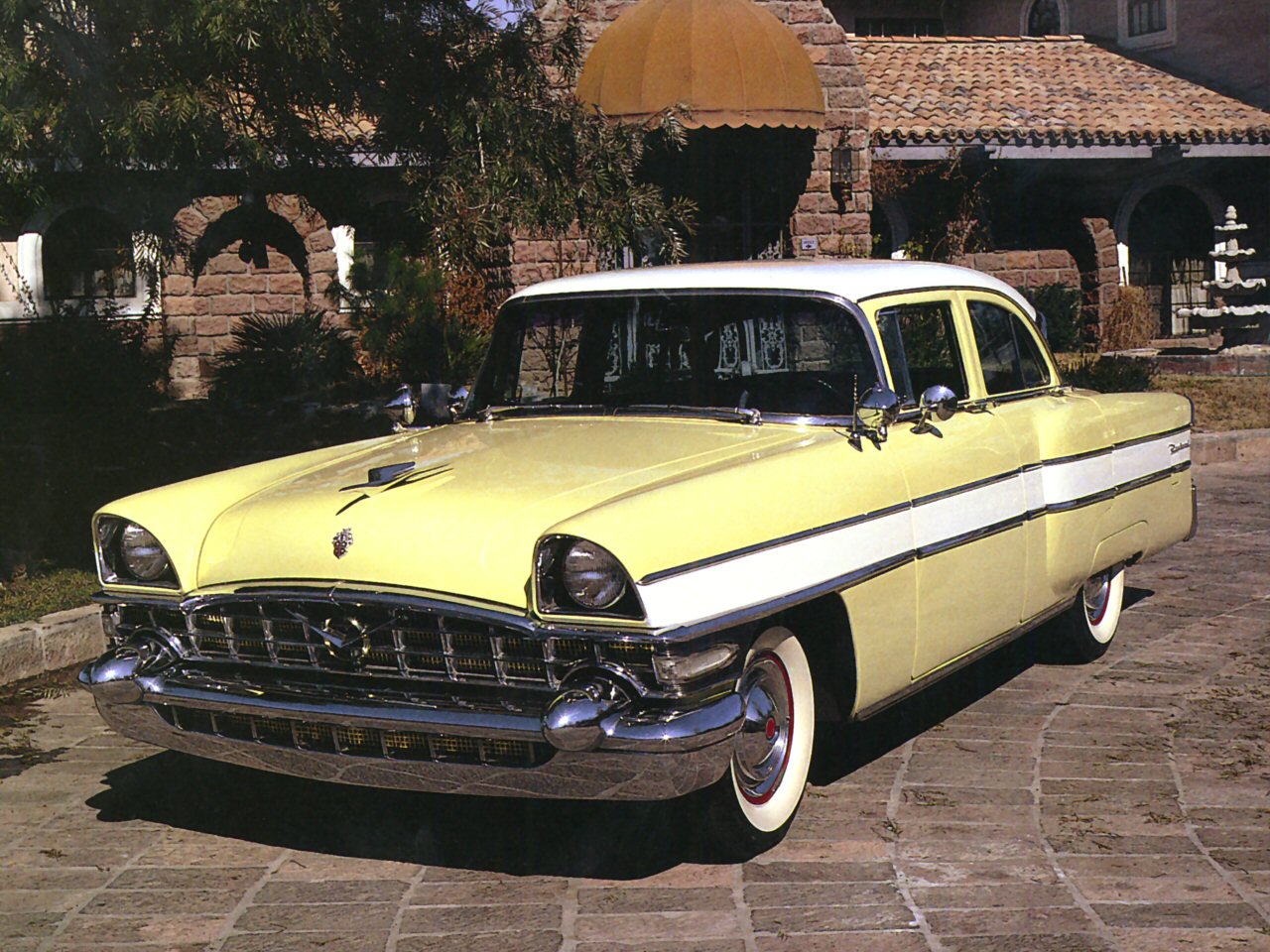 1956 Packard Executive 4 Door Sedan Yellow White Fvl