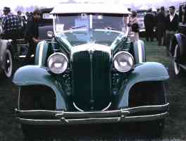 1931 Chrysler Imperial Dual Cowl Phaeton Green fv 35mm Hershey PA 1970