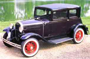1931 Ford Model A Victoria 2 Door Sedan Dark Maroon fvl