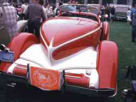 1932 Auburn Boattail Speedster Red rvr 35mm Hershey PA 1970