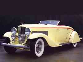 1932 Duesenberg Cabriolet by Bohman Schwartz Yellow fvl