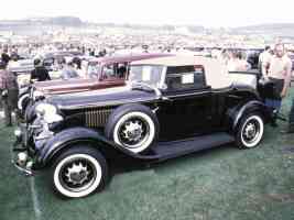 1932 Plymouth Cabriolet w Rumble Seat Black fsv 35mm Hershey PA 1970