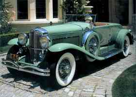 1933 Duesenberg Model J Convertible Coupe Green fvl