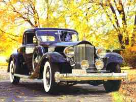 1933 Packard Twelve 1006 Deitrich V Windshield Sport Coupe Black fvr