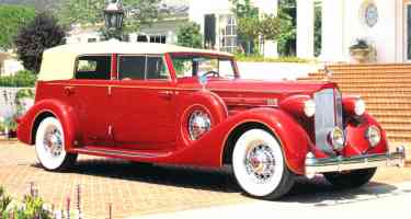 1934 Packard V 12 Dual Cowl 4 Door Convertible Phaeton Red fvr
