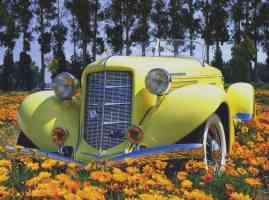 1935 Auburn 851 Boattail Speedster Yellow fv