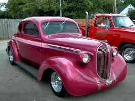 1938 Plymouth Chopped 5 Window Coupe Rose Metallic fvr 2005 Dream Cruise N