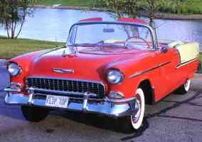 1955 Chevrolet Bel Air Convertible Red White fvl
