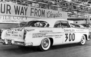 1955 Chrysler C 300 Daytona Beach Flying Mile Race Car rvr BW
