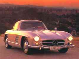 1955 Mercedes Benz 300SL Gullwing Coupe at Dusk Silver fvr