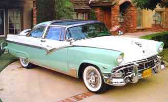 1956 Ford Crown Victoria with Transparent Roof Green White fvl