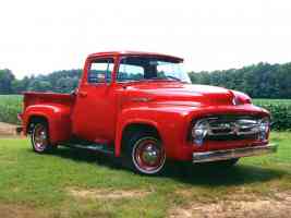 1956 Ford F 100 V 8 Pickup Red fvr