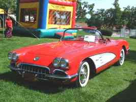 1959 Chevrolet Corvette Convertible Red fvl Canterbury Village Car Show F