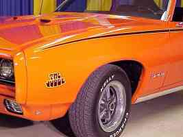 1969 Pontiac GTO Judge Logo Orange fv Fender
