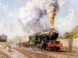 the royal duchy steam train painting