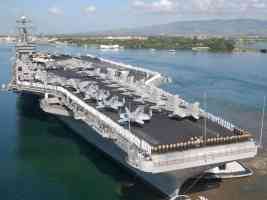 aircraft carrier ready for inspection