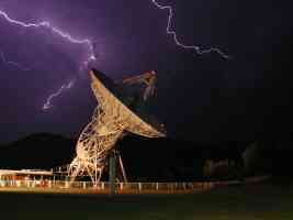 satellite dish and lightning