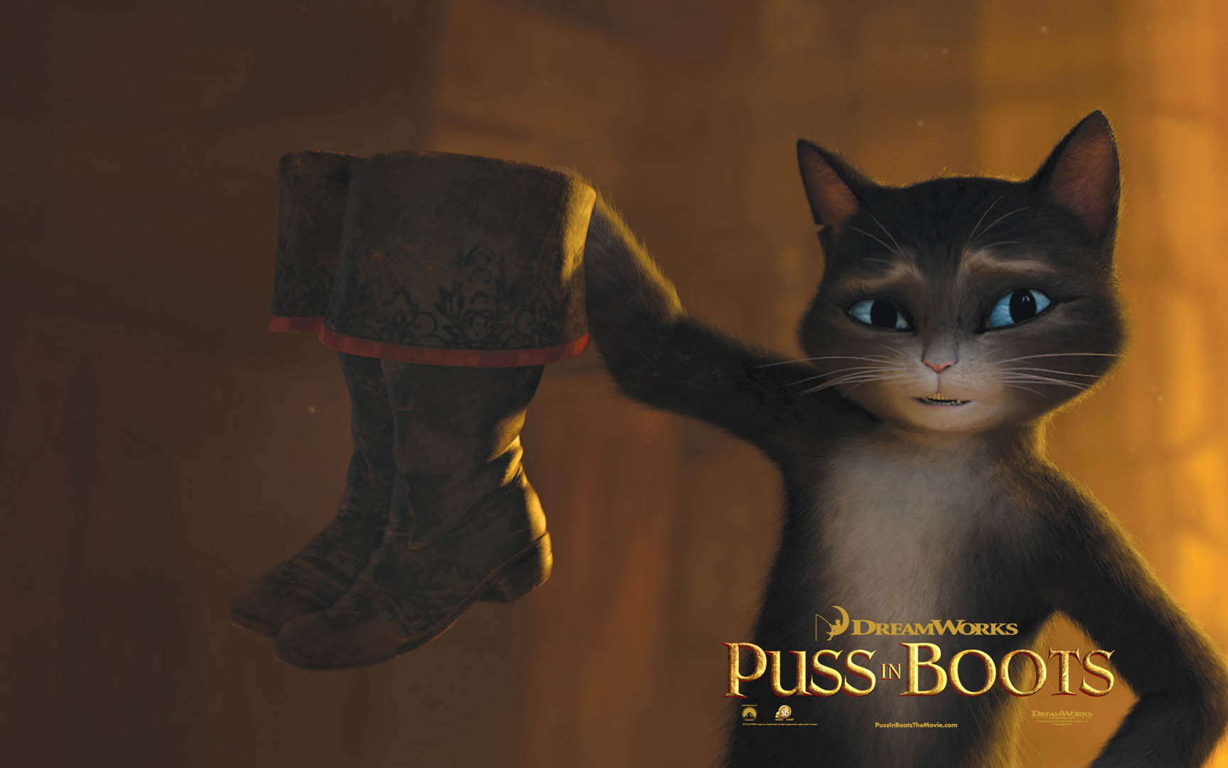 Animated Puss In Boots Booties