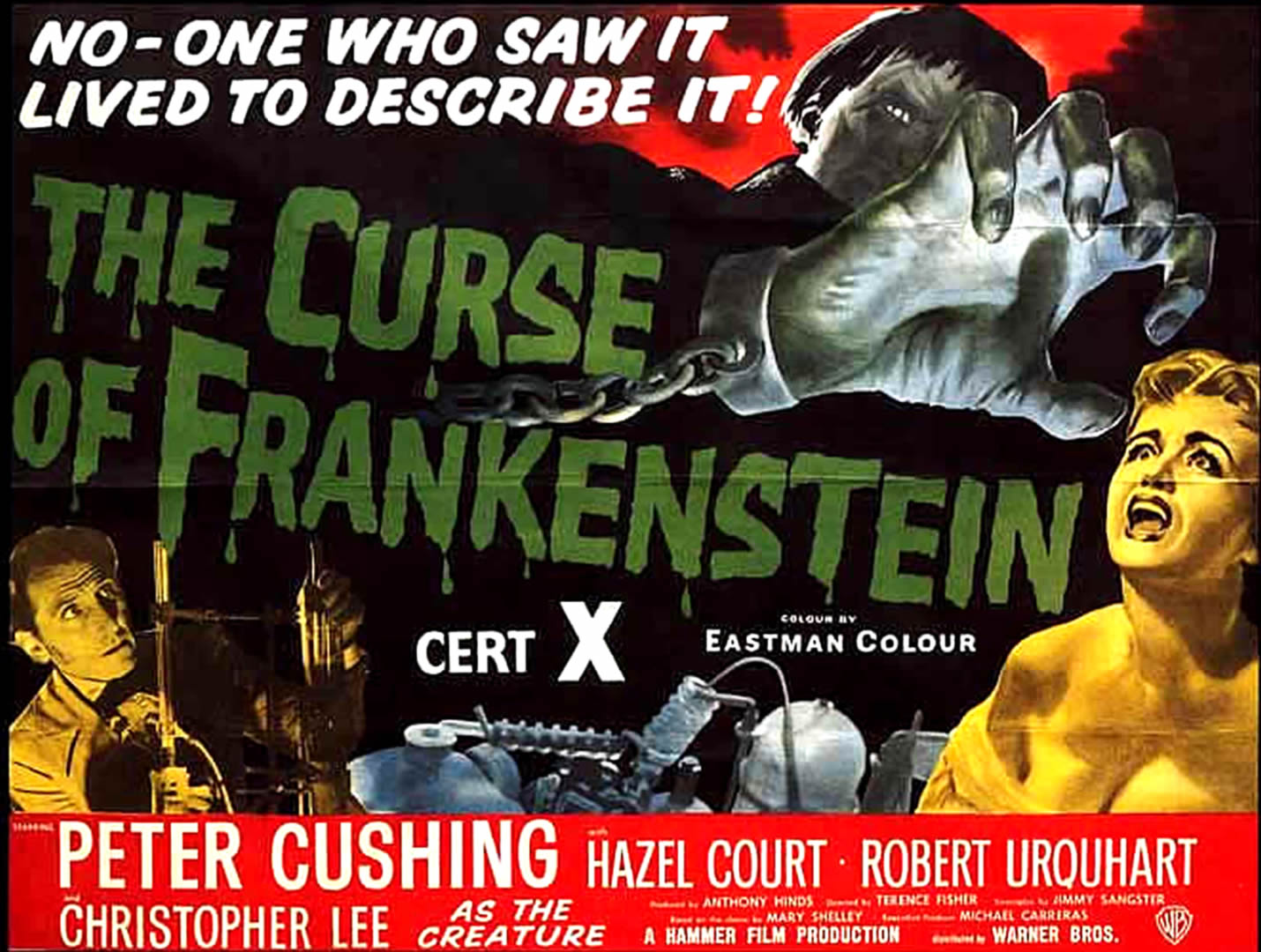 THE CURSE OF FRANKENSTEIN 4 - Monster B Movie Posters