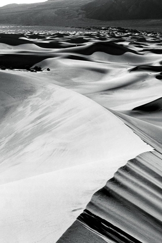 Sand Dunes In Black And White Shadow - Desert Landscape Mobile ...